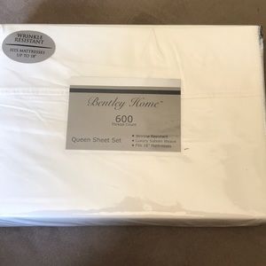 Bentley Home 600 thread count queen sheet set